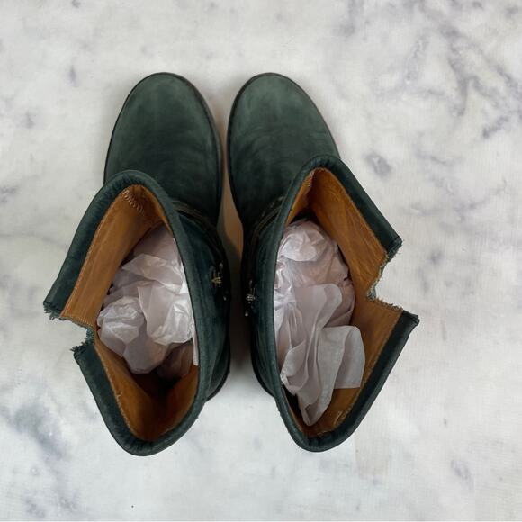 Fiorentini + Baker Dark Green Nubuck Suede Moto Biker Boots - Picture 4 of 11